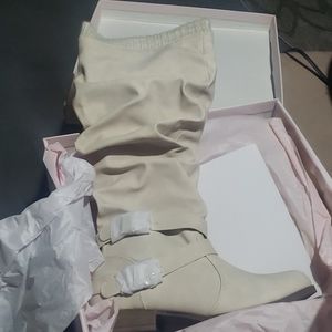 BRAND NEW IN BOX tall 👢 Cream BOOTS